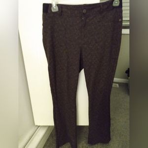Vera Wang boot cut stretch pants burgundy and black size Large